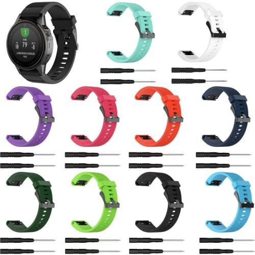 Replacement for Garmin Fenix 5S /Fenix5S plus watch band strap 20mm Silicone Rubber Stripe Strap Unisex New Smart Watch Bracelet