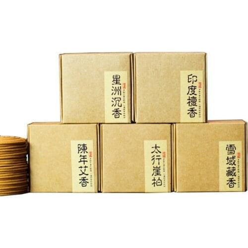 Aromatic Fragrance Tibetan Thuja Aromatherapy Coil Indoor Tea House Smell Supply 2hour/4hour Sandalwood Wormwood Coil Incense