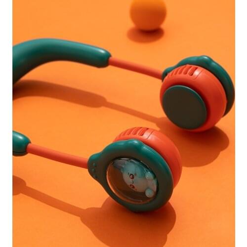 Student Portable Neck Fan Ac USB Rechargeable For Summer Outdoor Sports Trave Shopping Child Cartoons Small Cooling Fans