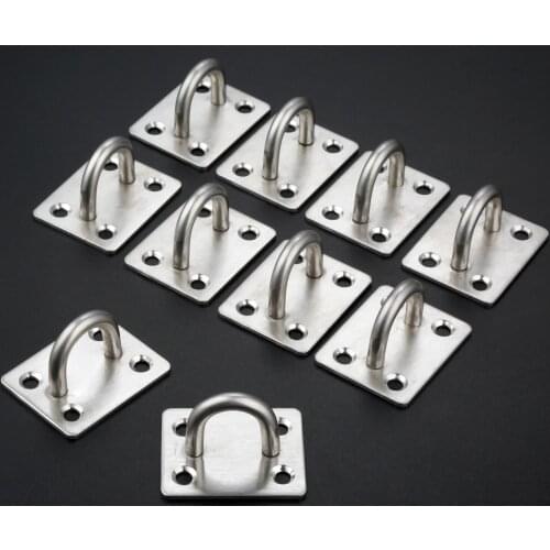 Stainless Steel U-shaped Ceiling Mount Hook Base Ceiling Fans For Leisure Sofa Sandbags Hammocks Rings Fixed Hook 39x26/46x36mm