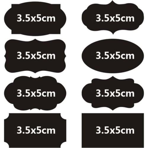 100 sheet/lot 8 stickers/sheet Waterproof Chalkboard Stickers Spice Label Jars Bottles Tags Blackboard Labels Sticker