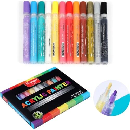 12/15 Colors Acrylic Paint Highlights Permanent Marker Pens for Epoxy Resin Drawing DIY Epoxy Resin Crafts Jewelry Tools