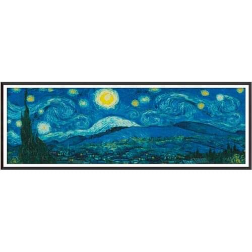 14/16/18/27/28 Starry night panorama counted Cross Stitch Set Wholesale DIY Cross-stitch Kit Embroidery Needlework Home Decor