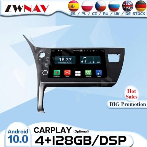 2 Din Carplay Android 10 Radio Receiver For Toyota Corolla 2016 2017 2018 Audio Stereo Video Player CAR GPS Navigation Head Unit