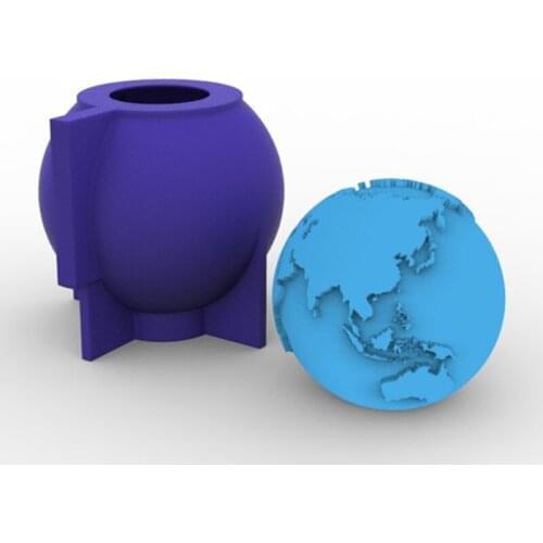 3D Globe Epoxy Resin Mold Candle Plaster Silicone Mould DIY Crafts Desktop Ornaments Casting Tools
