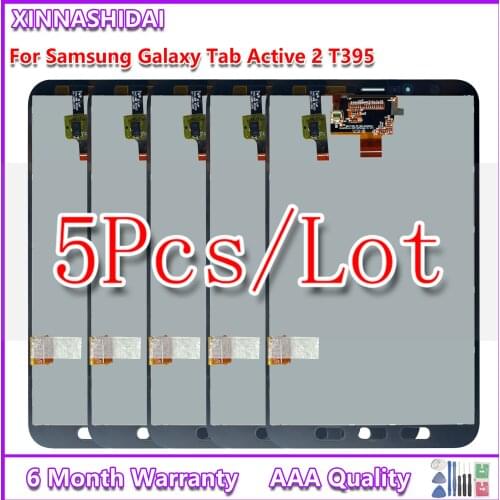 5pcs/New 8.0" LCD For Samsung Galaxy Tab Active 2 T395 SM-T395 SM-T395C LCD Display Touch Screen Digitizer Glass Assembly