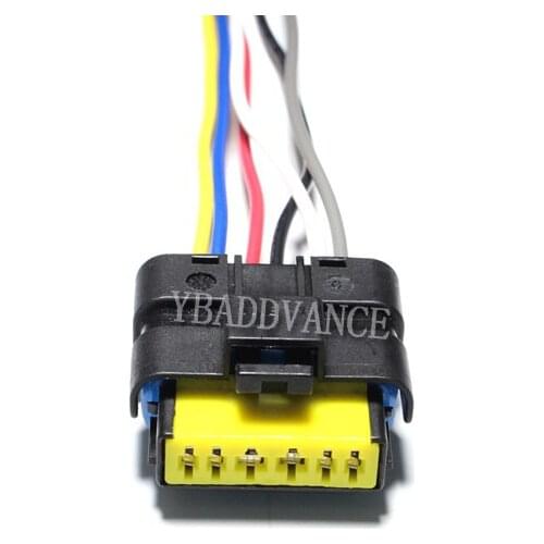 6 Way Female FCI / Sicma Connector Pigtail For Car FO Turn Light/ FO Lamp/Car Sensor 211PC069S0049P