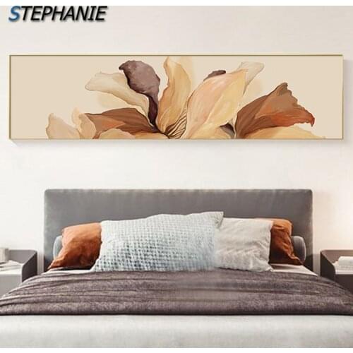 Big Horizontal Poster Print Abstract Botanical Canvas Painting Wall Art Decorative Pictures Modern Wall Painting for Living Room