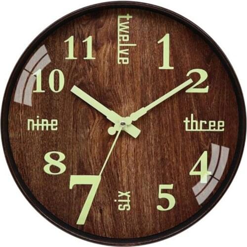 AF89 Wall Clock Luminous Number Hanging Clocks Quiet Dark Glowing Wall Clocks Modern Watches Home Decor Modern