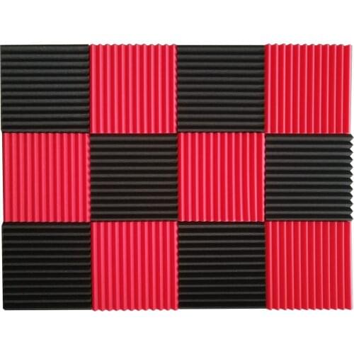 WSFS Hot 12 Pcs Acoustic Panels Soundproofing Foam Acoustic Tiles Studio Foam Sound Wedges 1inch X 12 inch X 12 inch