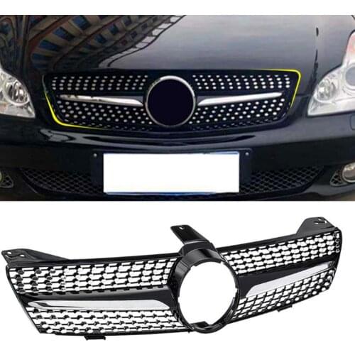 Car Accessories Front Grille Middle Net Grills Assembly Frame Cover Parts For Mercedes-Benz CLS-Class W219 C219 2004-2010