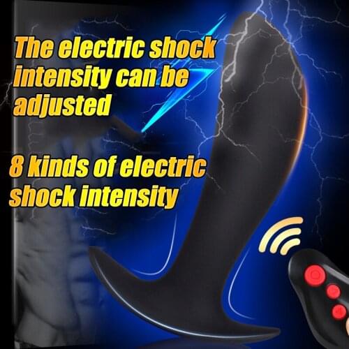 Wireless Remote Control Adjusted Electric Shock Pulse Intensity Prostate Massage Vibrators Anal Plug Butt Plug Sex Toys For Men