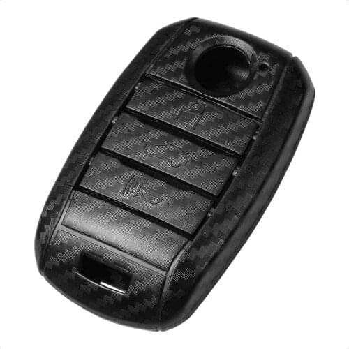 Smart Key Fob Case Protective Cover for KIA Optima Rio Sorento SPORTAGE 4 Button Carbon Fiber ABS