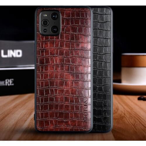 Case for Oppo Find X3 funda luxury crocodile pattern leather soft TPU hard cover for oppo find x3 case funda capa