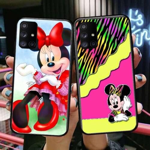 Minnie Mouse Meet Phone Case Hull For Samsung Galaxy A50 A51 A20 A71 A70 A40 A30 A31 A80 E 5G S Black Shell Art Cell Cove funda