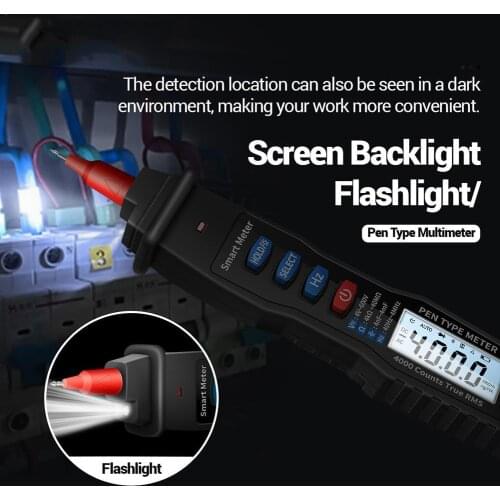 A3003 Digital Multimeter Pen Type Meter 4000 Counts Voltage Tool Capacitance Hz Contact Resistance Non Tester with AC/DC M5M5