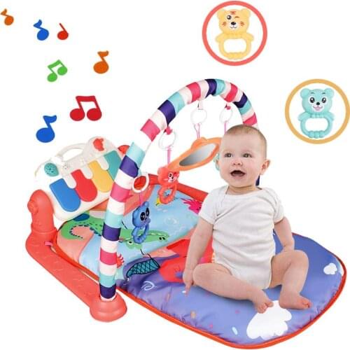 Baby Fitness Rack Baby Multi-function Music Carpet Baby Toddler Pedal Piano Newborn Educational Toy Musical Instrument