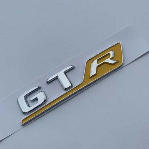For GT R Car Emblem Logo Lettering Sticker 3D Trunk Chrome GTR NEW