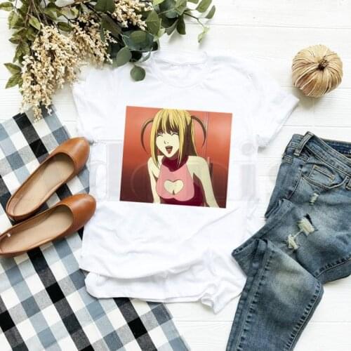 Retro Death Note Misa Amane Japan Anime Manga Short Sleeve Female Tops Tees Harajuku VintageT Shirts Womens T-shirt