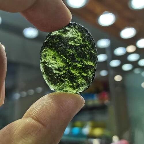 Hot Sale A+ Natural Moldavite green aerolites crystal Falling stone pendant energy apotropaic 15g-25g