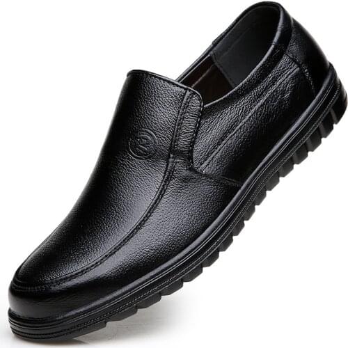 Hot8 Summer comfortable Slip-On Genuine leather Loafers For Men Shoes Moccasins office Business Dress formal Male shoes