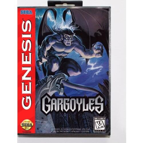 Gargoyles Game Cartridge 16 bit MD Game Card With Retail Box For Sega Mega Drive For Genesis