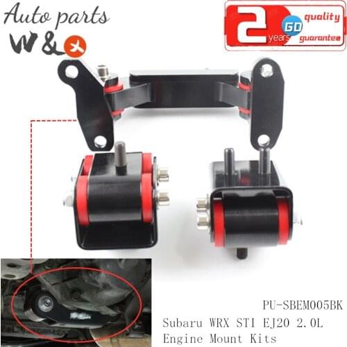 Engine Transmission Mount Kits For Subaru WRX STI EJ20 EJ22 EJ25 Impreza Legacy ENGINE MOUNT PU-SBEM005BK