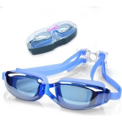 Summer Electro Plating Flat Light Swim Goggles Anti-UV Silicone Diving Water Pools Swimming Adult Ladies Men Sports Eyewear