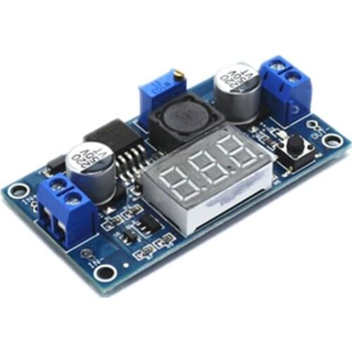 DC-DC adjustable voltage stabilizing and step-down power supply module lm2596 voltage stabilizing module with voltmeter display