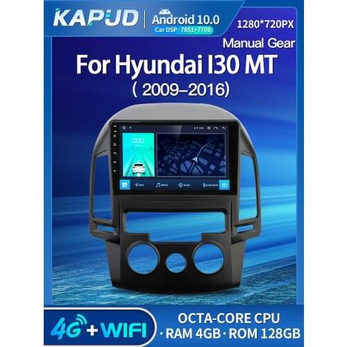 Kapud Android 10.0 Auto Radio 9" Car Multimedia Player Stereo For Hyundai i30 MT 2009-2016 GPS Navigation