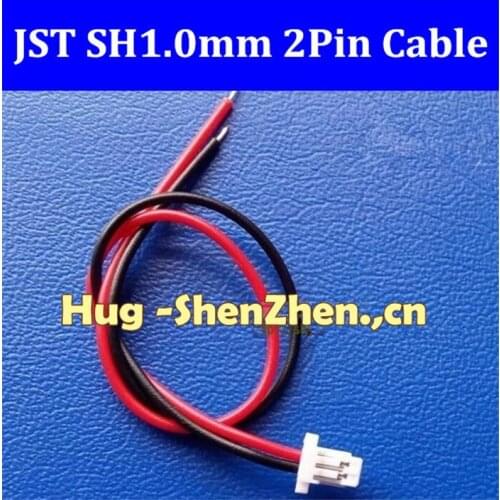 New 500pcs Micro JST SH 1.0mm Pitch 2-Pin Female Connector with Wire jst 2pin 1.0 connector