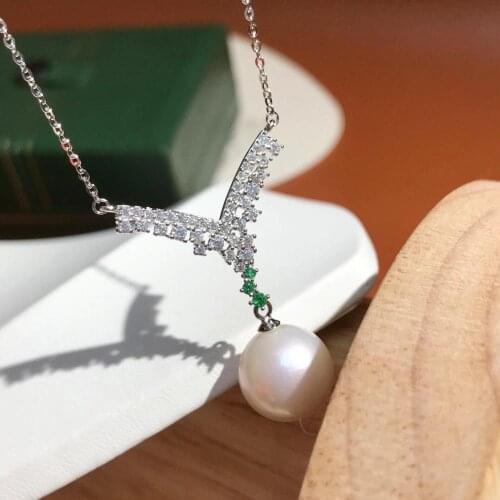 New Hot 925 Sterling Silver Necklace Findings Jewelry Base Settings Mountings Parts for Akoya Edison Pearls, Coral, Jade