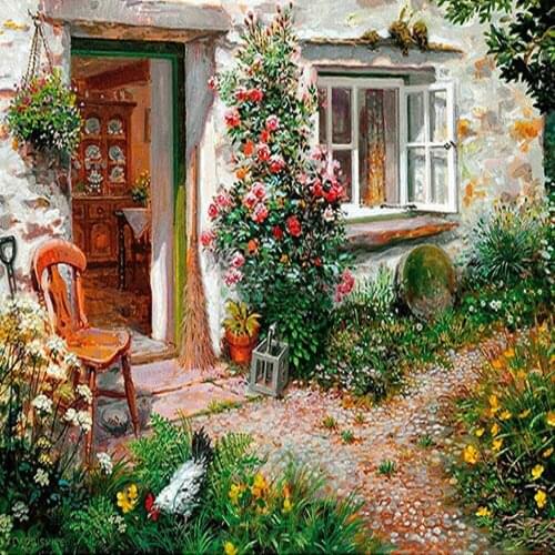 NEW DIY 5D Diamond Painting Cross Stitch arts Full square diamond Embroidery garden pattern rhinestone Mosaic picture home decor
