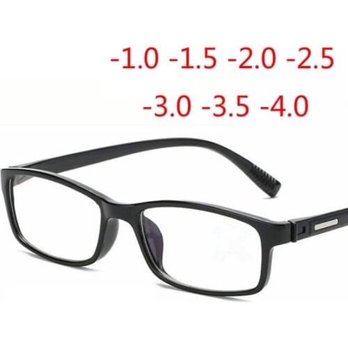 Hot New Womens Mens Finished Myopia Glasses Short Sight Eyewear Black Plastic Frame -100 -150 -200 -250 -300 -350 -400
