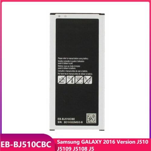 Original Phone Battery EB-BJ510CBC Samsung GALAXY 2016 Version J510 J5109 J5108 J5 Replacement Rechargable Batteries 3100mAh