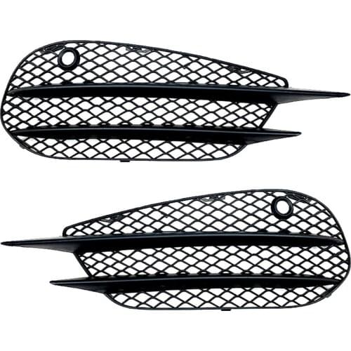 Front Bumper Grill Grille Fog Light Cover Black For Mercedes Benz C Class W205 C180 C200 C260 2015 2016 2017 2018