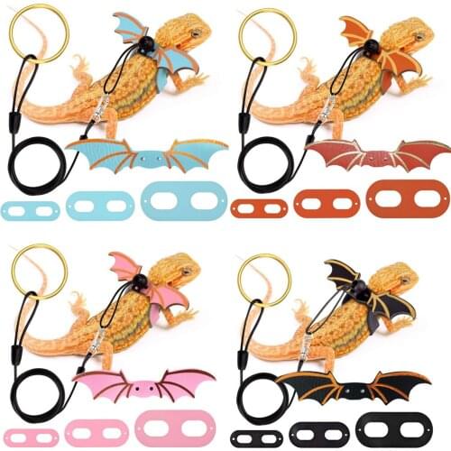 Lizard traction rope climbing pet out traction belt walking lizard rope small pet traction rope colorful wing traction rope