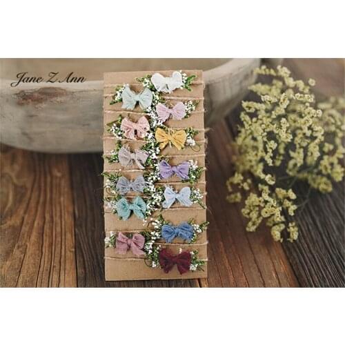 Jane Z Ann multi- Color Mini Bowknot Headdress Baby Pictures Hair Band Floral Headdress Newborn Photography Props