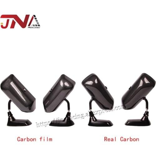 Real &Copy Carbon Fiber Wide Angle Mirror Adjustable Rearview Mirror for Universal Car