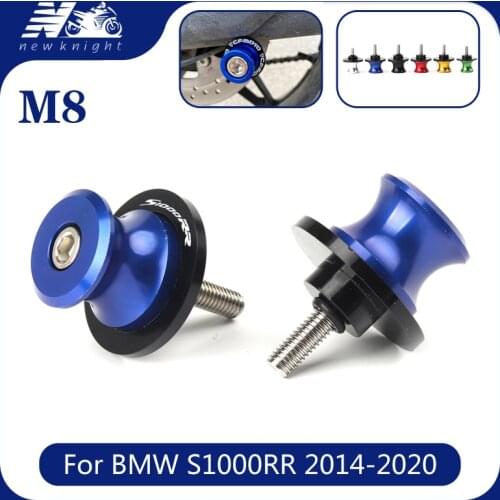 With Logo Motorcycle Accessories 8MM CNC Aluminum Swingarm Spools Stand Screw Slider For BMW S1000RR 2014-2020 2019 2018 2017