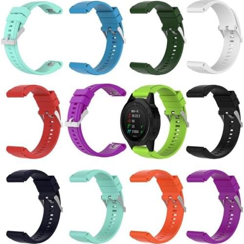 ALLOYSEED 26mm Silicone Quick Release Strap Watch band for Garmin Descent Mk1 Fenix5X/3/3HR/fenix3 Sapphire/for D2 Bravo/quaitx3
