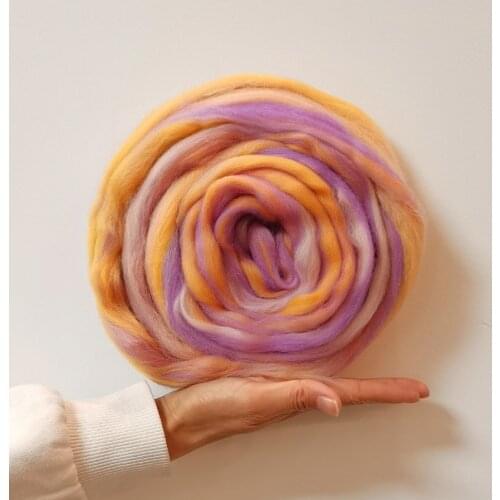 Blended Wool 50g Merino Mixed Wool Roving Felting Wool Merino Wool Fiber Handspun for Needle and Wet Felting Supplies (No.08)