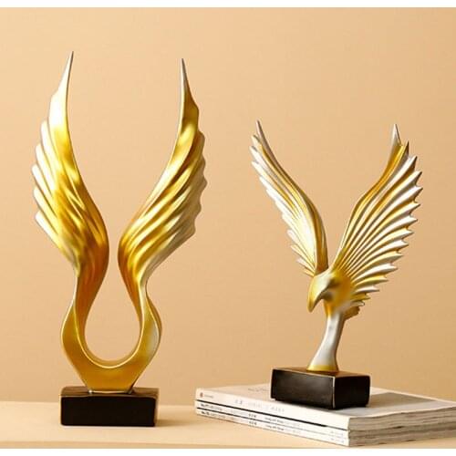 Mascot Great Hawk Spreads Wings Livingroom Office Crafts TV Cabinet Gift American Modern Interior Decoration Home Accessories