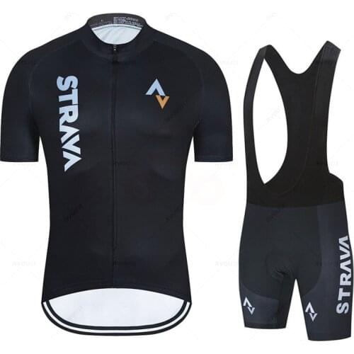 STRAVA Ropa Ciclismo Cycling Jersey Clothes Bib Shorts Set Gel Pad Mountain Cycling Clothing Suits Outdoor Mtb Bike Wear 2022