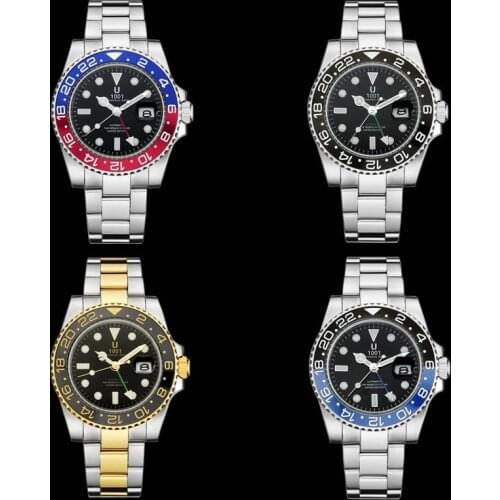 U1001 Brand Luxury Mechanical Automatic Men Watch Relogio Masculino Reloj Ceramic Bezel Sport Mens Watches wristwatch