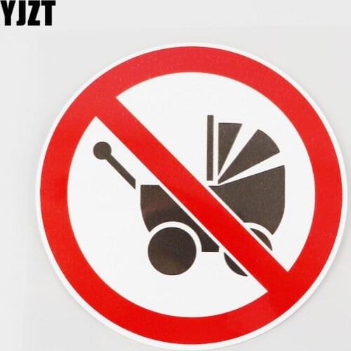 YJZT 11.4CMX11.4CM Its Forbidden To Push A Pram Here PVC Decal Car Sticker Label 11B-0308
