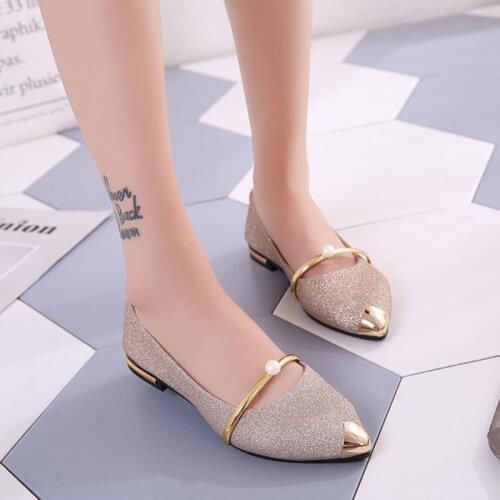 Comemore New Bling Women Flats 2021 Spring Summer Flat Shoes Woman Pointed Toe Fashion Loafers Female Casual Lazy Shoe Footwear