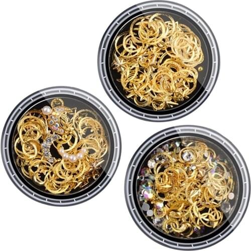 1 Jar Christmas Sequins Nail Art Glitter Metal Slices Nail Decorations Tools