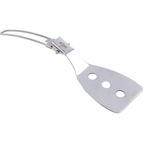 1 Set Portable Outdoor Hiking Camping Folding Cooking Shovel Outdoor Camping Hiking Picnic Spatula Foldable Stainless Steel