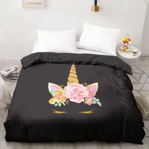 1 PCS Duvet Cover,3D HD Printing Comforter/Quilt Cover 240x220/200x200/140x200,Colorful Unicorn Bedding King/Double Drop Ship